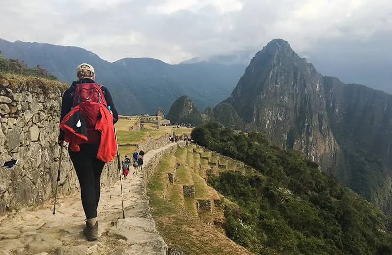 Inca Trail route to Machu Picchu