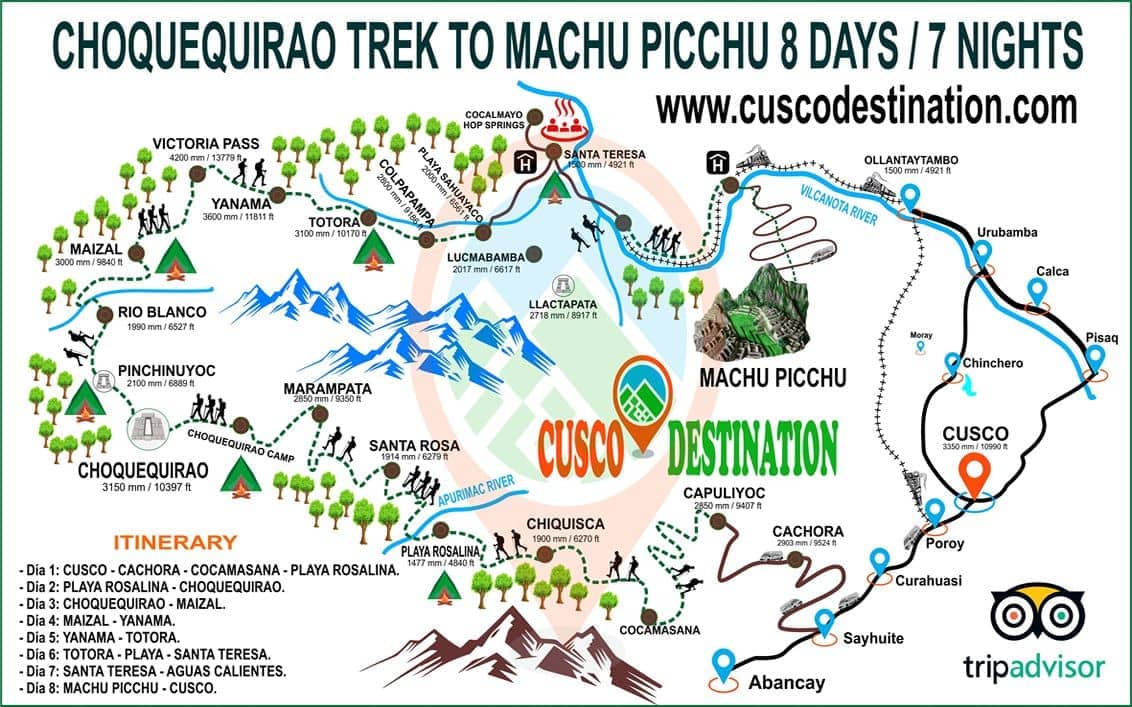 choquequirao trek mapa