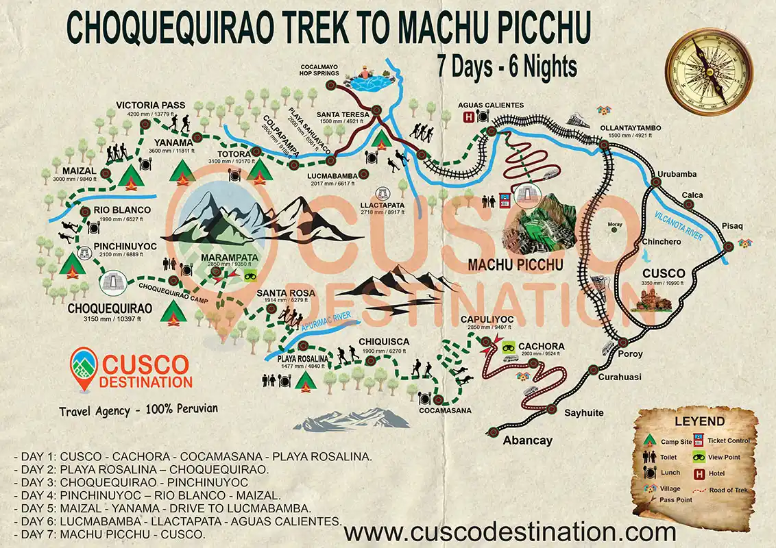 Choquequirao Trek Map